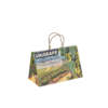 SOS kraft paper bag with die cut handle and custom logo - print detail view