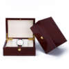 custom logo wooden watch box with pillow jewelry packaging - retail display