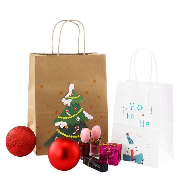 Wholesale kraft food clothes shopping paper bag for custom paper packaging orders