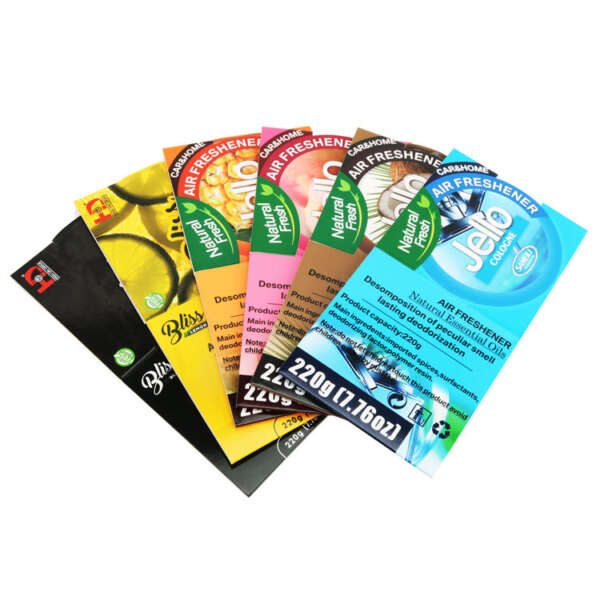 eco friendly rectangle printed paper card sleeve box - open display view
