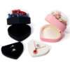 heart shaped flower jewelry gift box with packaging - custom logo option