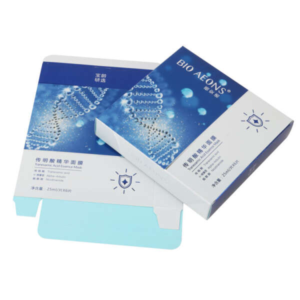 printed folding facial mask skin care paper card box - product packaging use