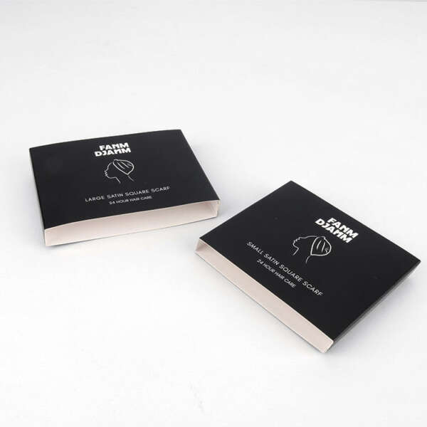 custom scarf paper box sleeve printed logo card packaging - front view