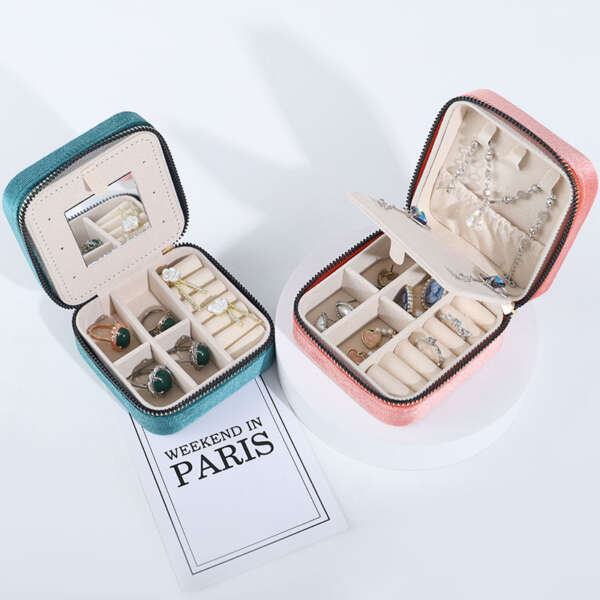 custom logo jewelry storage box for earrings necklace ring - retail display