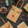 luxury coated Christmas kraft shopping paper bag for promotion view 3