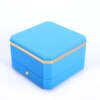 octagonal PU leather jewelry packaging box with metal button view 6