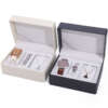 PU leather wooden travel watch gift box with custom logo display - custom logo option
