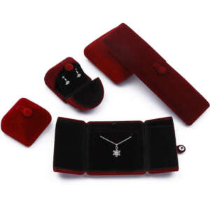 wedding pearl jewelry storage box for bracelet necklace earrings ring - front view