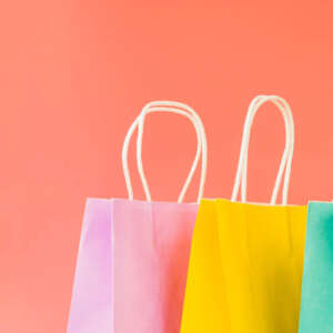 recyclable kraft paper shopping bag for clothing food promotions view 2