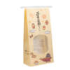 food grade brown kraft potato chips paper bag with window view 2