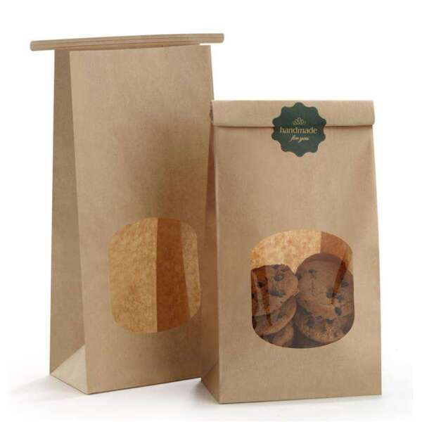 Custom multiwall brown kraft shopper bag for shopping, retail, gifts and heavier product carrier packaging