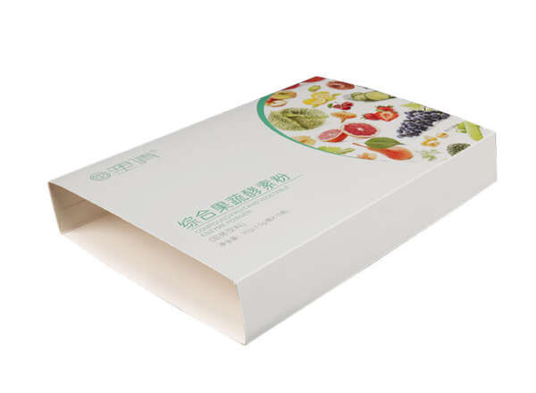 printed medicine health care paper sleeve box packaging - open display view