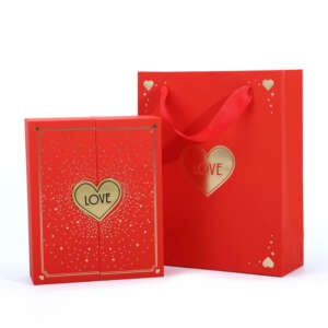 Heart shaped rose flower jewelry gift box for necklace