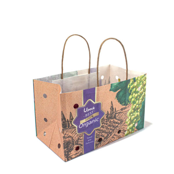 printed fruit paper bag for apples grapes produce packaging view 5
