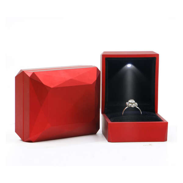 custom logo LED light ring jewelry storage box view 6