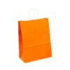 orange eco kraft shopping promotion paper bag with custom logo view 1