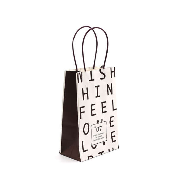 Printed kraft stand up pouch gift paper bag for branded paper packaging