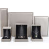 luxury leather LED jewelry box with light for bracelet necklace ring - retail display