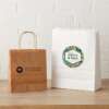 brown kraft takeout shopping paper bag with custom logo view 4