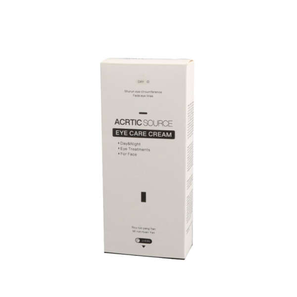 OEM white craft cosmetic paper packaging box - front view
