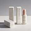recycled paper skin care set lotion brush packaging box - open display view
