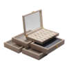 PU transparent cover storage plate for ring and pendant