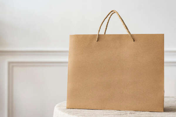printed logo beverage food delivery paper bag for restaurant view 2