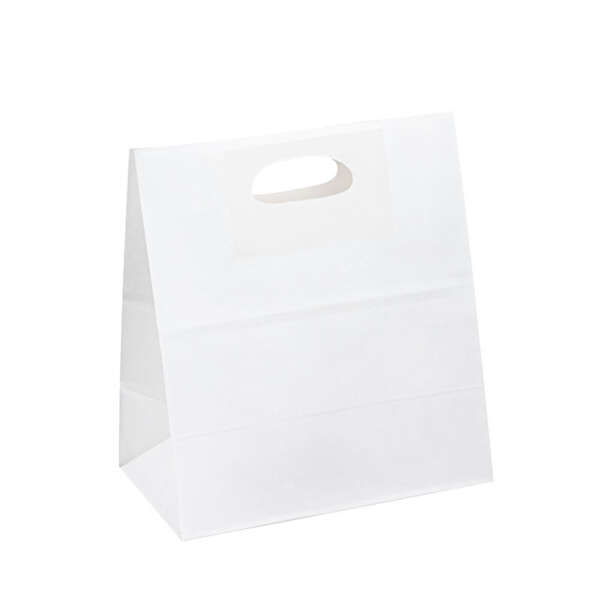 crown pattern printed couche kraft paper bag for retail gifts - retail display view