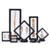 PE transparent film jewelry display box for ring necklace bracelet - open display view