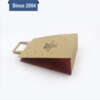 custom kraft gift paper bag with ribbon handles for branded boutique retail packaging