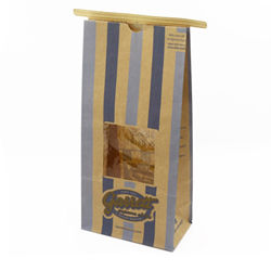 decomposable organic brown kraft popcorn food bag with window image 6