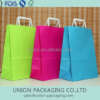 Wholesale luxury kraft flat handle bag for custom paper packaging orders