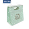 colorful Christmas paper shopping bag with custom handles - front view