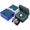 clamshell luxury watch box with custom material packaging - product presentation