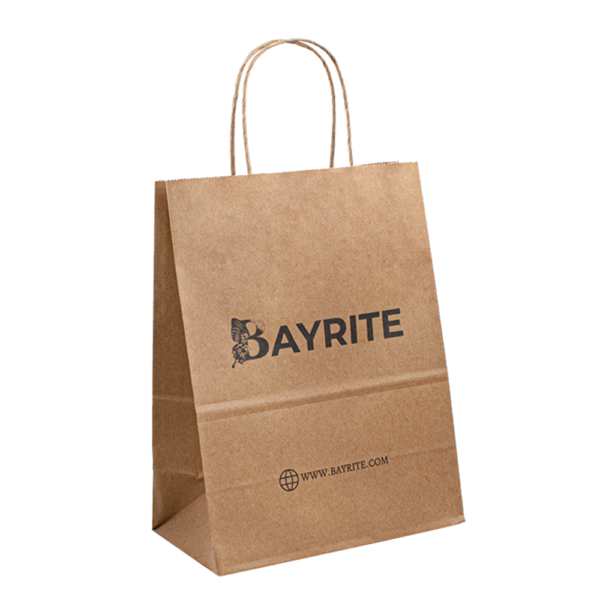 wholesale printed paper shopping bag with custom business logo - print detail view