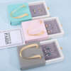 printed recyclable drawer cardboard jewelry set box with pouch bag - front view