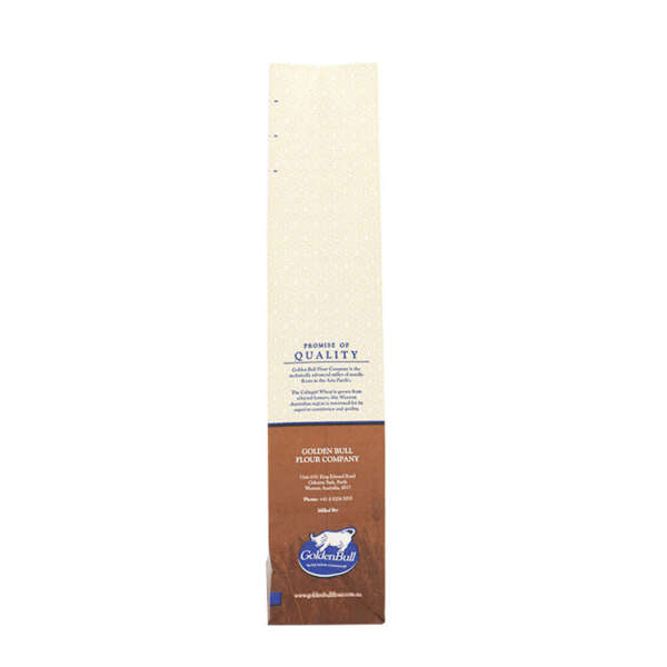 kraft paper bread wheat flour packaging bag with logo view 3
