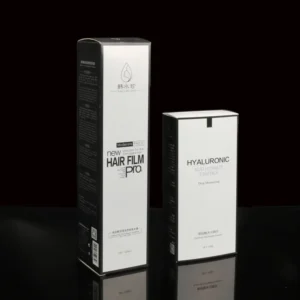 custom printed cosmetic product cardboard paper packing box - open display view