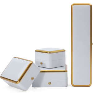 white LED jewelry organizer box with light for bracelet necklace earrings ring - detail view
