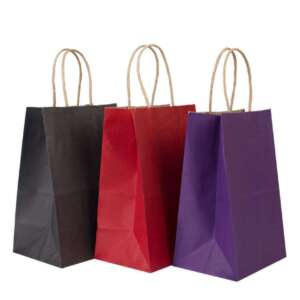 brown kraft paper brown kraft food delivery grocery bag with logo printing detail
