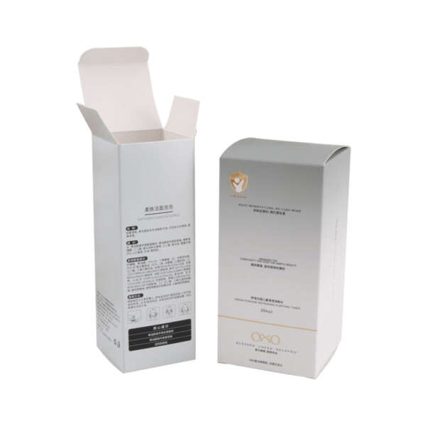 white card custom clean paper box packaging - custom logo option