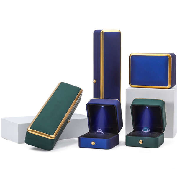 LED jewelry organizer box with light for bracelet necklace earrings ring - retail display