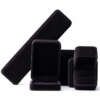 square dark custom logo printed jewelry ring box - gift packaging