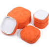 orange portable square jewelry storage box for bracelet necklace ring - gift packaging