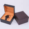 flip open PU leather watch travel case with custom logo - custom logo option