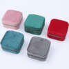 square portable zipper jewelry storage box for earrings necklace pendant - retail presentation
