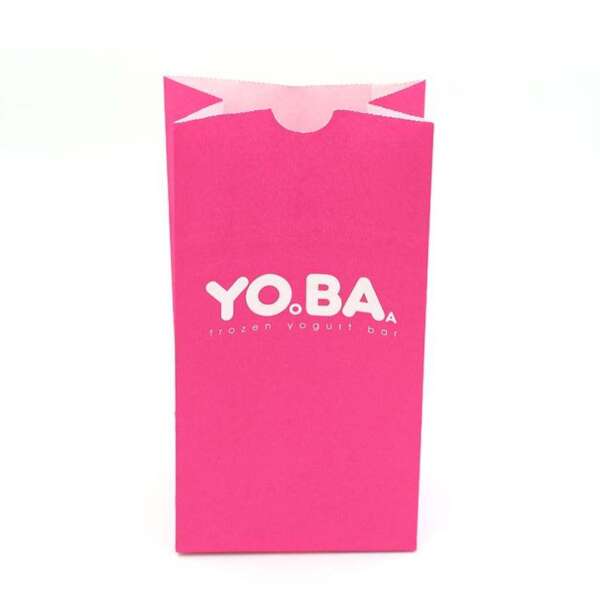 recyclable kraft paper recyclable kraft flower food paper bag with logo printing detail
