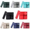 gold PU leather jewelry box with sponge insert for necklace ring - detail view