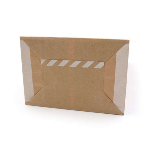 recycled kraft shopping bag with twisted handles production sample with export carton support