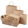wholesale brown takeaway paper bag with printed logo view 4